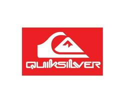 quiksilver merk logo rood en wit symbool kleren ontwerp icoon abstract vector illustratie