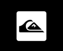 quiksilver merk logo kleren wit symbool ontwerp icoon abstract vector illustratie met zwart achtergrond