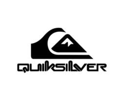 quiksilver merk logo met naam zwart symbool kleren ontwerp icoon abstract vector illustratie