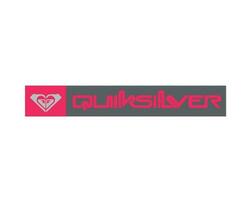 quiksilver merk logo roze en grijs symbool kleren ontwerp icoon abstract vector illustratie