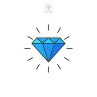 diamant icoon symbool sjabloon voor grafisch en web ontwerp verzameling logo vector illustratie