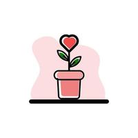 hou van plant vectorillustratie pictogram conceptueel ontwerp vector