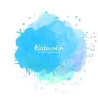 Abstracte blauwe aquarel splash achtergrond vector