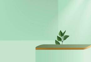 abstract groen platform podium - 3d kunstmatig Product presentatie vector