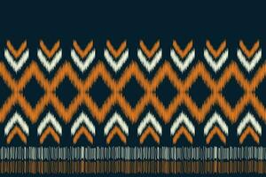 etnisch ikat kleding stof patroon meetkundig stijl.afrikaans ikat borduurwerk etnisch oosters patroon marine blauw achtergrond. abstract, vector, illustratie.voor textuur, kleding, sjaal, decoratie, tapijt, zijde. vector