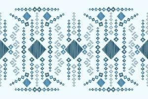 etnisch ikat kleding stof patroon meetkundig stijl.afrikaans ikat borduurwerk etnisch oosters patroon marine blauw achtergrond. abstract, vector, illustratie.voor textuur, kleding, sjaal, decoratie, tapijt, zijde. vector