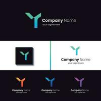 y typografie logo, Op maat, creatief, bedrijf, professioneel, typografie, object, modern, minimaal, symbool, vector