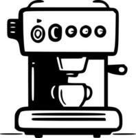 koffie, zwart en wit vector illustratie