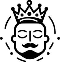 kroning - zwart en wit geïsoleerd icoon - vector illustratie