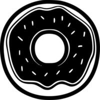 donut - minimalistische en vlak logo - vector illustratie