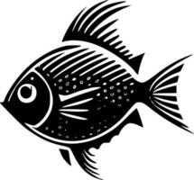 vis, zwart en wit vector illustratie