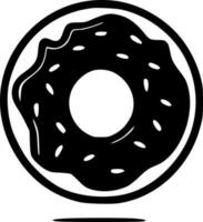 donut, zwart en wit vector illustratie