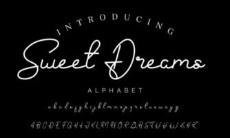 het beste alfabet vogellied verbazingwekkend script handtekening logotype doopvont belettering handgeschreven vector