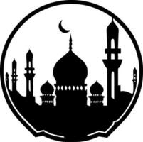 Islam, zwart en wit vector illustratie