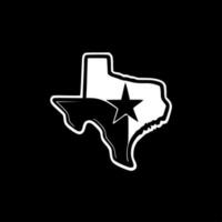 Texas - zwart en wit geïsoleerd icoon - vector illustratie