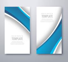 Elegant blauwgolfbanner sjabloonontwerp vector