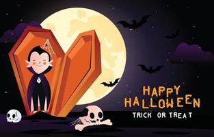 happy halloween enge achtergrond vector