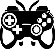 gamer, minimalistische en gemakkelijk silhouet - vector illustratie