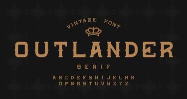 vintage decoratieve alfabet serif-lettertype vector