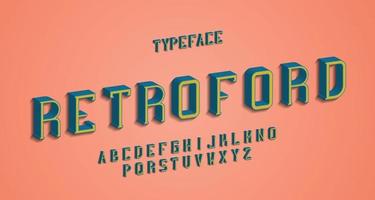 retro vintage alfabet serif-lettertype vector