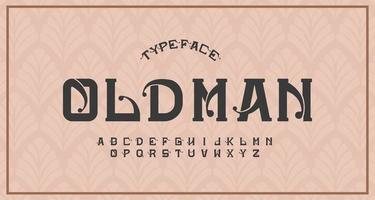 vintage decoratieve alfabet serif-lettertype vector