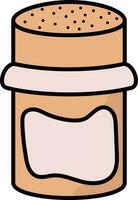 zout of peper shaker icoon in roze en oranje kleur. vector