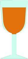 geïsoleerd wijn glas icoon in oranje kleur. vector