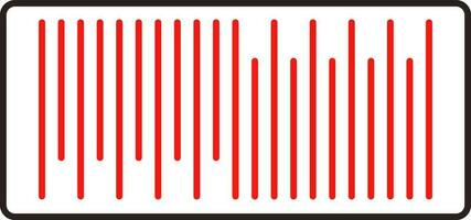 rood lineal bar code icoon of symbool. vector