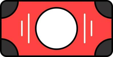 zwart en rood geld icoon of symbool. vector