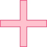 roze medisch kruis icoon of symbool. vector