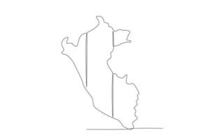 een Blind kaart van Peru vector