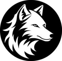 wolf, zwart en wit vector illustratie