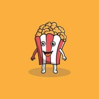 schattig popcorn icoon tekenfilm illustratie vector