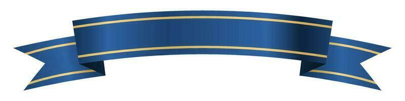 zijde blauw lint of label. banier symbool. Golf banier elementen. vector illustratie