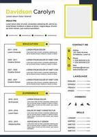 professioneel leerplan vitae sjabloon vector