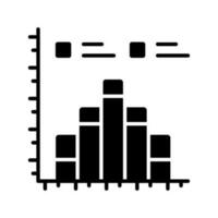 voorzichtig bewerkte vector van bar grafiek, bar diagram icoon in modieus stijl