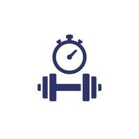 training tijd icoon met een stopwatch vector
