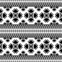 traditioneel aztec etnisch tribal naadloos patroon in zwart en wit kleur. ontwerp voor textiel, kleding stof, kleren, gordijn, tapijt, batik, ornament, behang, achtergrond, inpakken, papier. vector