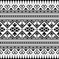 etnisch meetkundig afdrukken. traditioneel naadloos abstract patroon. aztec Navajo tribal stijl. zwart en wit kleuren. ontwerp voor textiel, kleding stof, kleding, gordijn, tapijt, ornament, achtergrond. vector