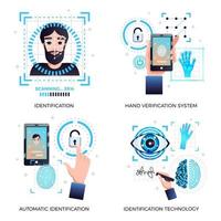 identificatietechnologieën concept vectorillustratie vector