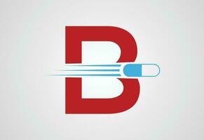 eerste b brief logo met creatief symbool, vector ontwerp sjabloon