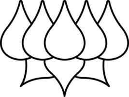 geïsoleerd lotus bloem icoon in vlak stijl. vector