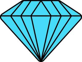diamant icoon in blauw kleur. vector
