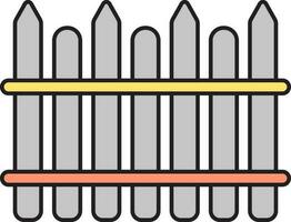 grijs en geel hek icoon in vlak stijl. vector
