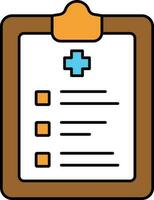 medisch document klembord kleurrijk icoon of symbool. vector