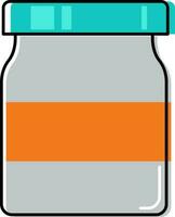 kleurrijk supplement fles icoon in vlak stijl. vector