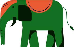 geïsoleerd olifant icoon in groen en oranje kleur. vector