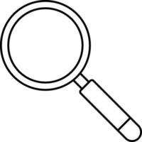 zwart schets illustratie van zoeken icoon. vector