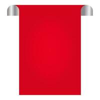 leeg rol papier of sjabloon in rood kleur. vector