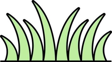 groen grasland icoon in vlak stijl. vector